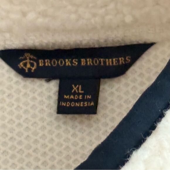 Brooks Brothers Teddy Pile Plush Fleece Half-Zip Pullover in White Women’s XL - Picture 7 of 15